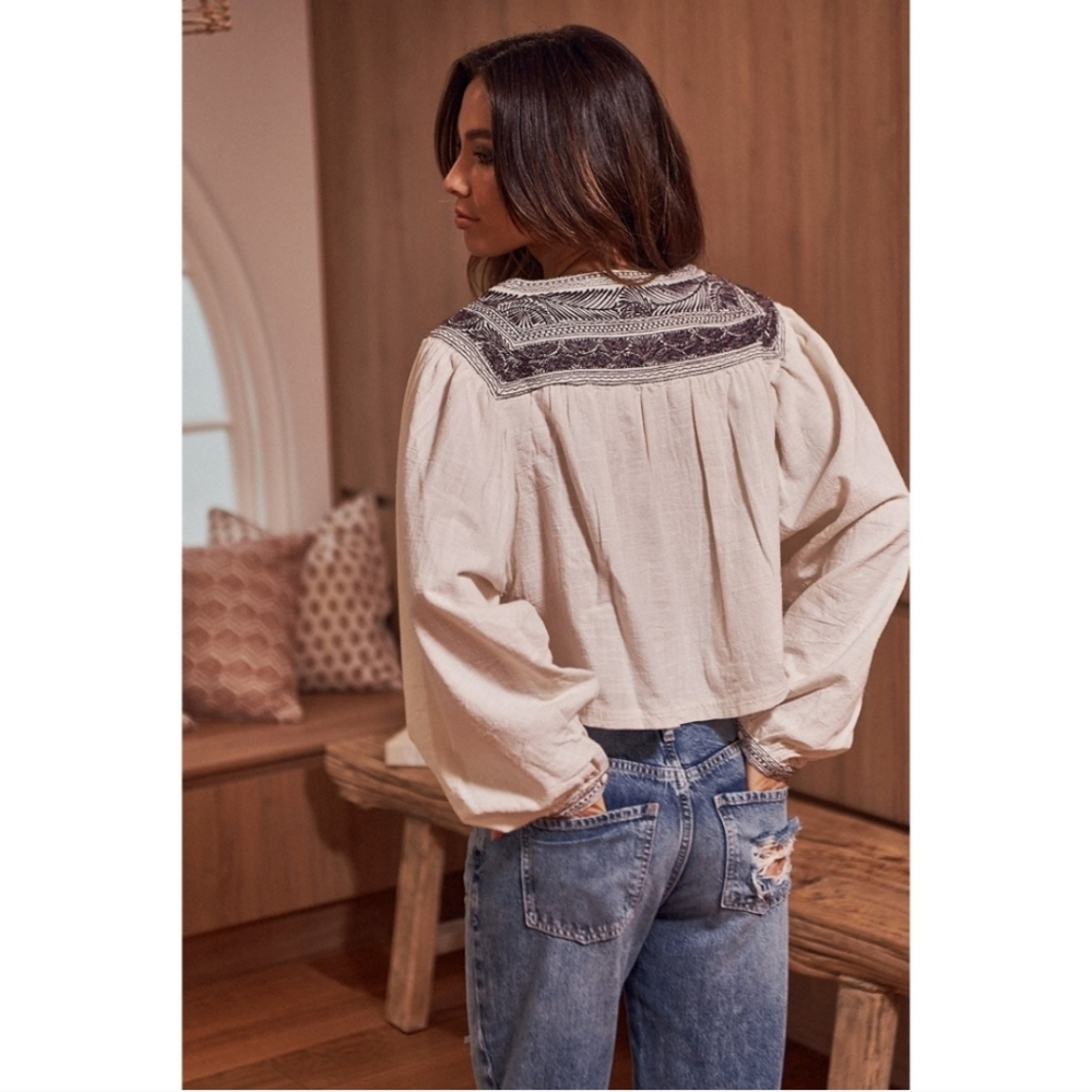 Free People Iggy Embroidered Crop Top Size S - Picture 4 of 15